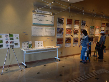 屋内ホールでのパネル展示