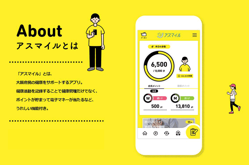 ミライロアプリ導入 アスマイル ウォークラリー