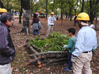 レッツ久宝探検隊「樹木の間伐伐採と虫の寝床作り」11月23日