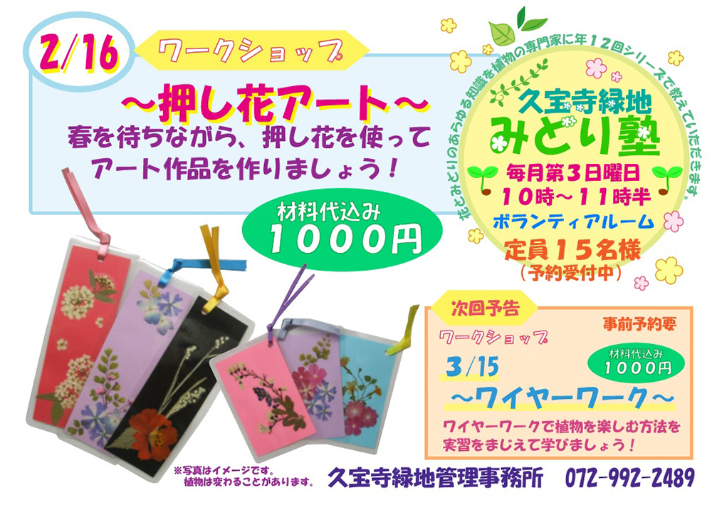 「みどり塾」~押し花アート