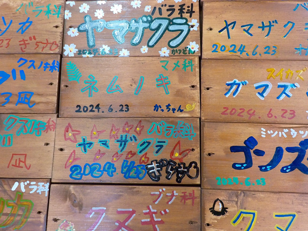 樹名板の完成画像