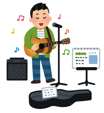 演奏してるイラストイメージ