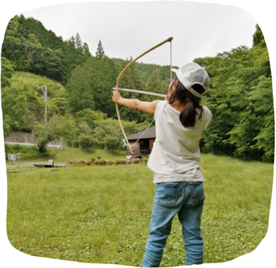 一緒に作ろう！竹で作る弓矢イメージ