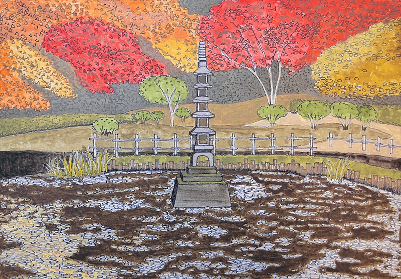 延命寺蓮池イラスト