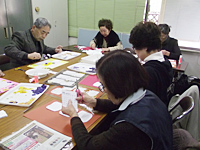 ガーデン倶楽部「押し花のカレンダー作り」