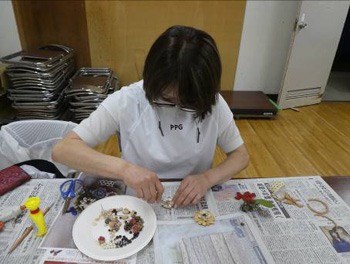 「種の花の壁掛けつくり」レポート