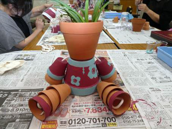 「植木鉢人形つくり」レポート