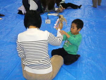 親子で完成させます