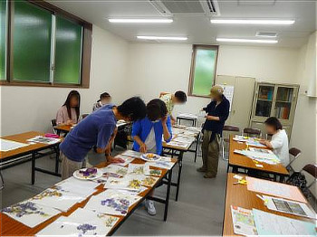 花を選んで、貼り付けます