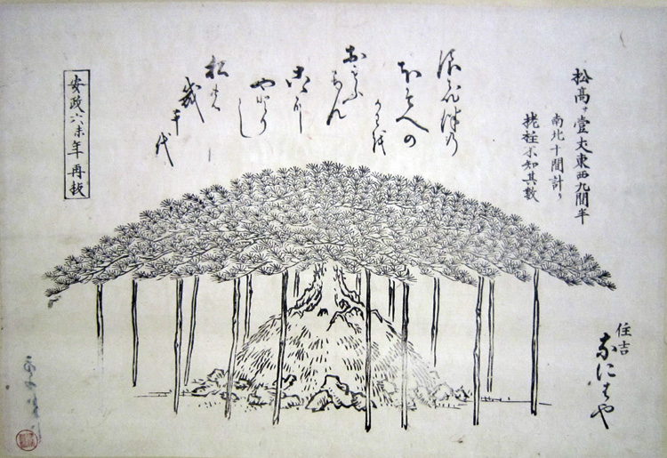 図2 安政６（1859）年の「住吉なにわや」の松の図