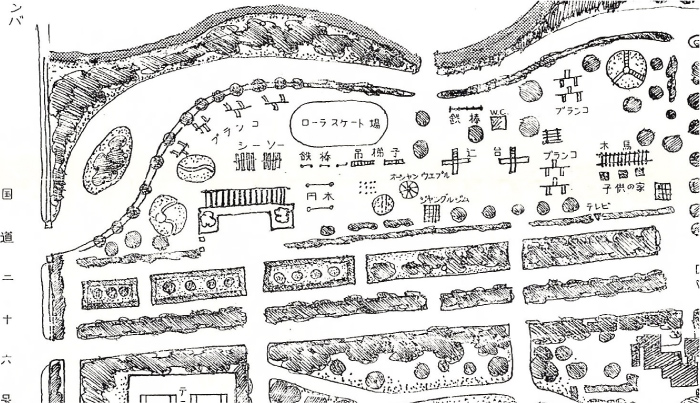 図1 昭和34年（1959） 住吉公園平面図（一部）