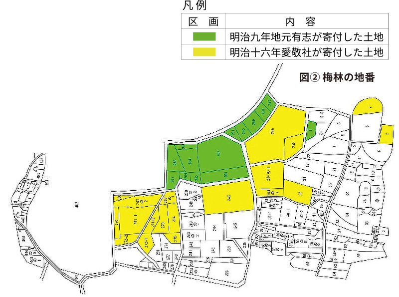 図② 梅林の地番